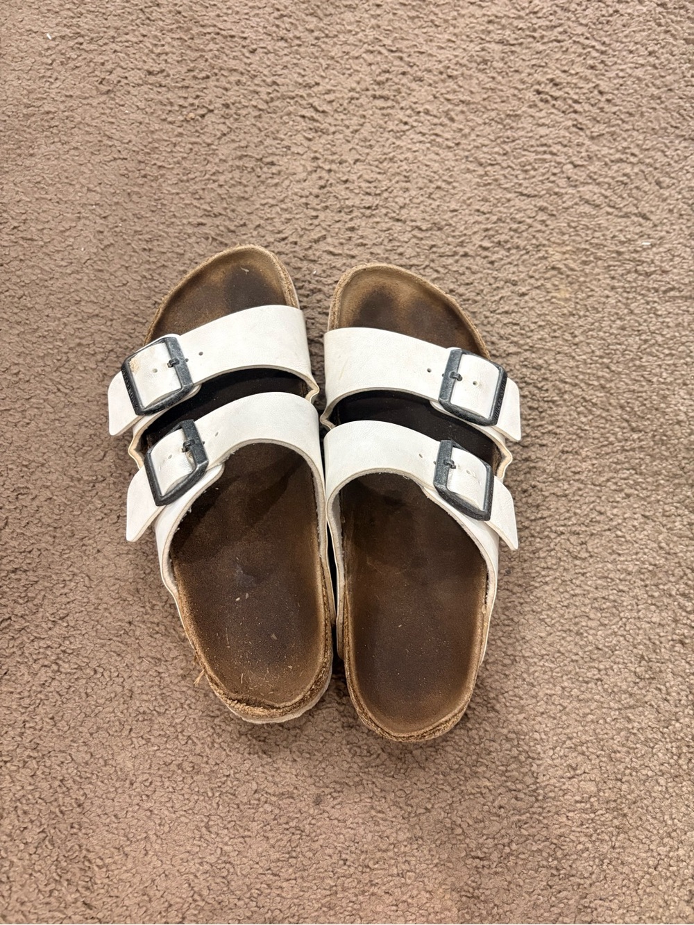 White women’s Birkenstocks